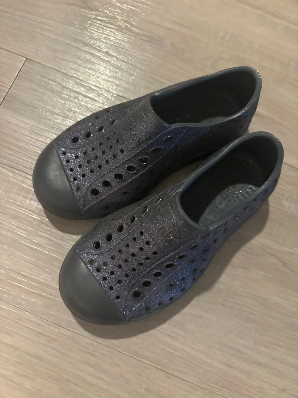 Glitter Native Shoes Kids Slip-On Water-Friendly Navy Shoes
